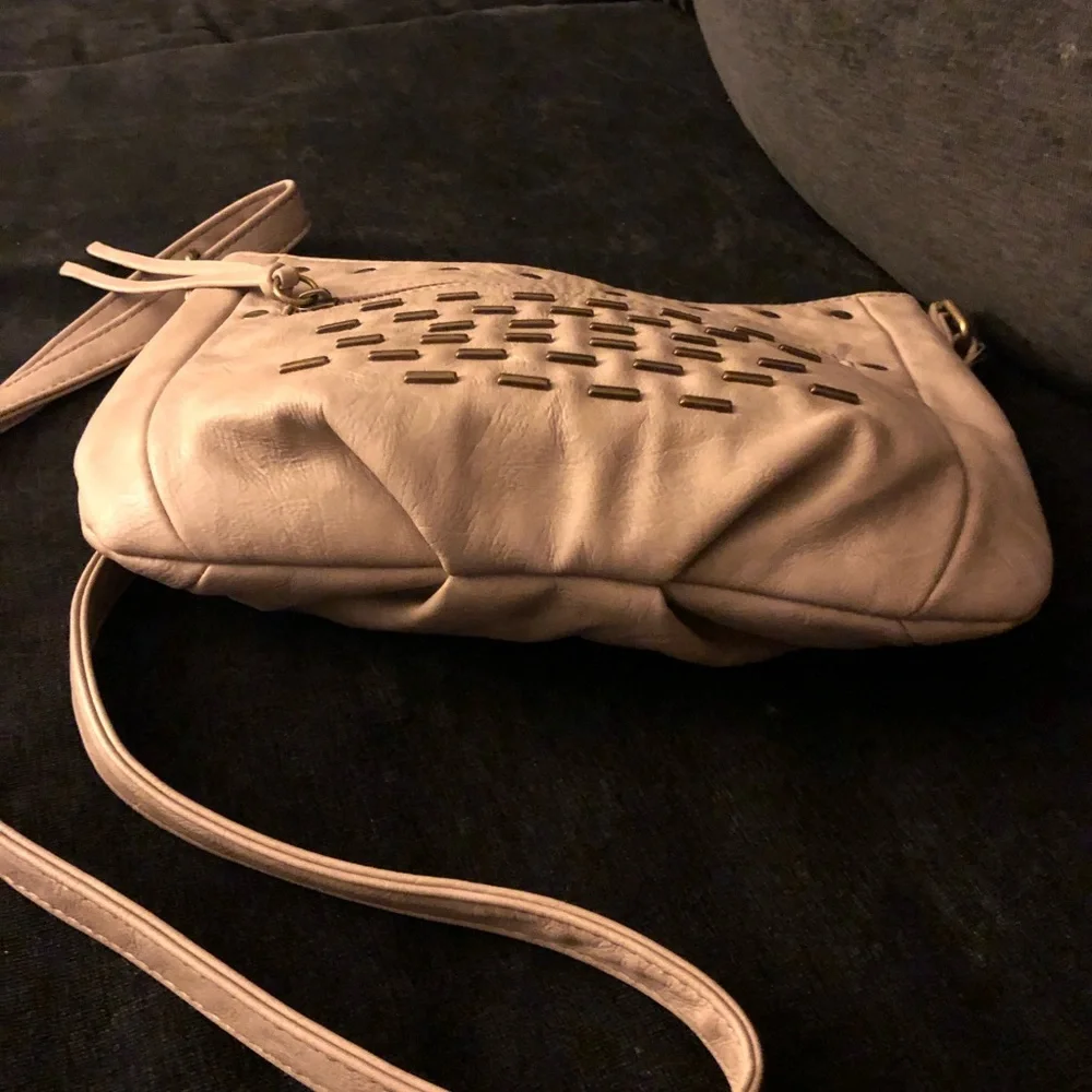 Icing Cream Studded Crossbody Shoulder Bag | Adjustable Strap & Pockets